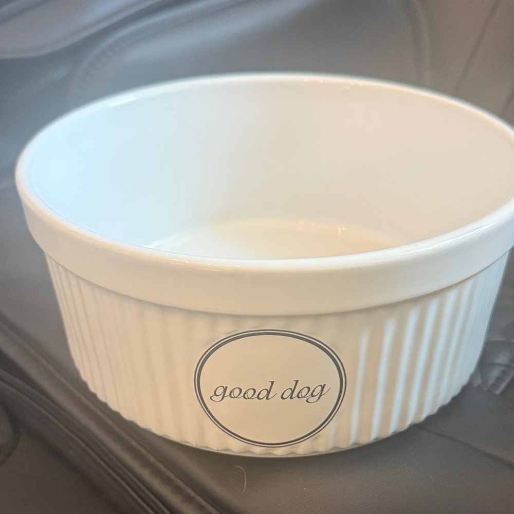 White Ceramic ORE Dog Bowl